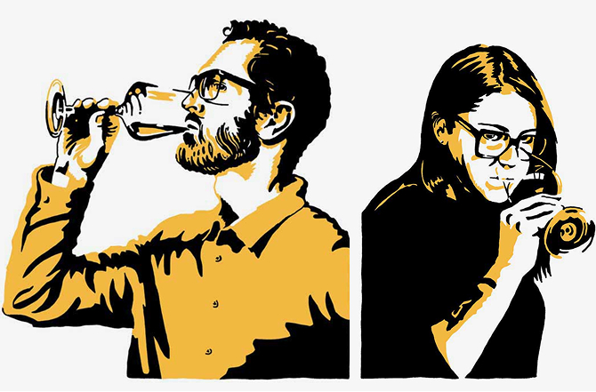 Chris and Kelly illustration